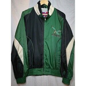 Vintage 90s Philadelphia Eagles Pro Player Windbreaker Jacket Mens Large, Nylon